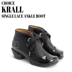 John Fluevog Choice Krall Single Lace Ankle Boot In Black Designer Heart
